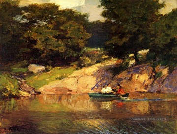  Potthast Peintre - Excursion en bateau à Central Park paysage plage Edward Henry Potthast